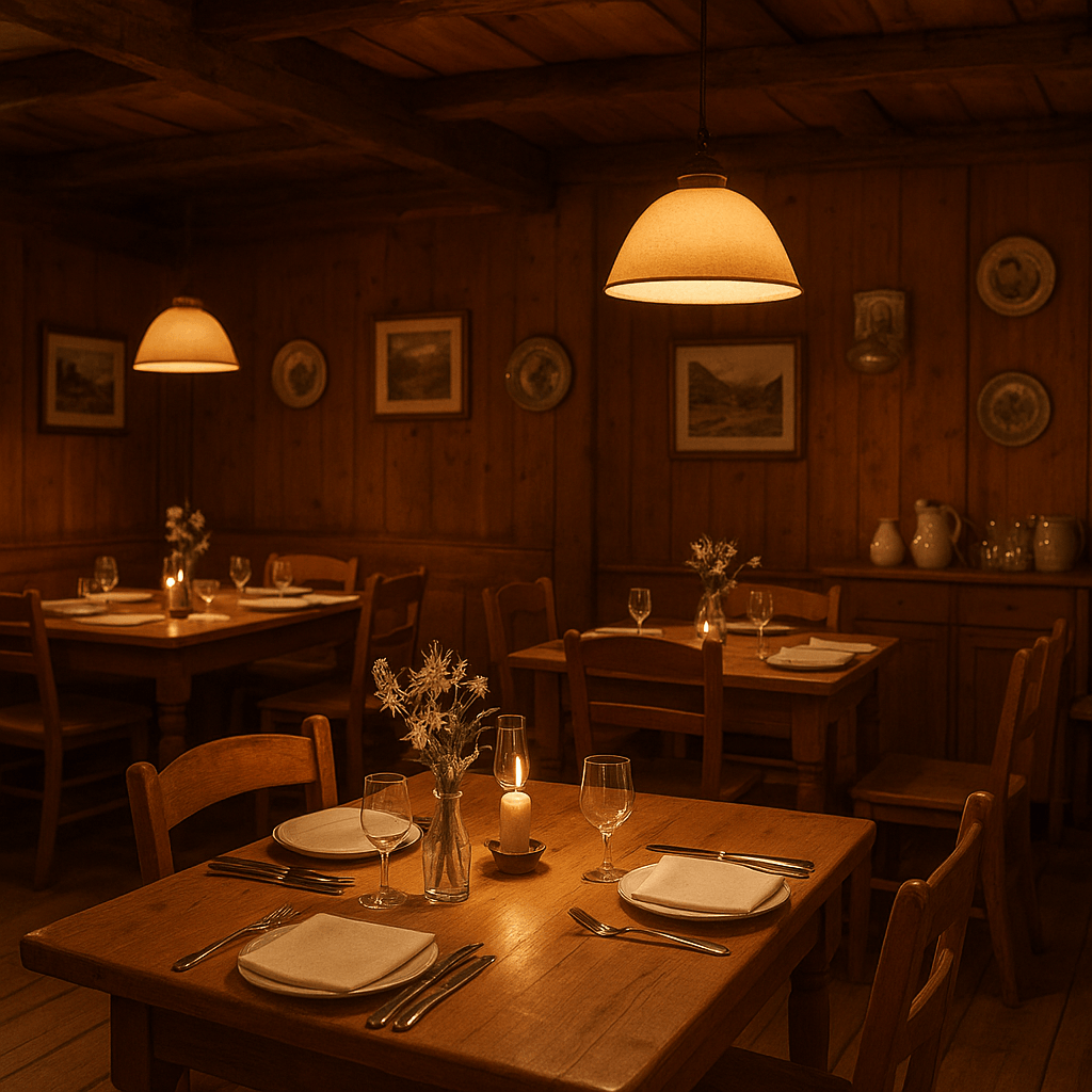Gemütliches Restaurant Interieur